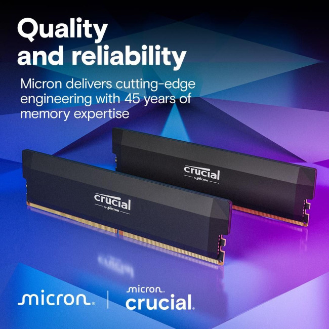 Набір з двох модулів пам'яті 64GB DDR5-6400 K2 PRO OC CP2K32G64C40U5B CRUCIAL