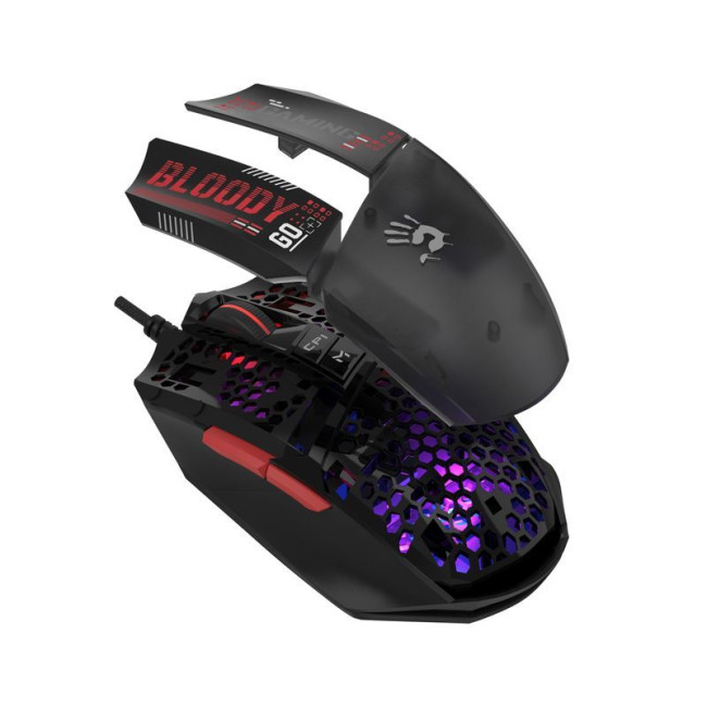 Ігрова миша Bloody Activated, RGB, 12000 CPI, 30M натискань, чорний