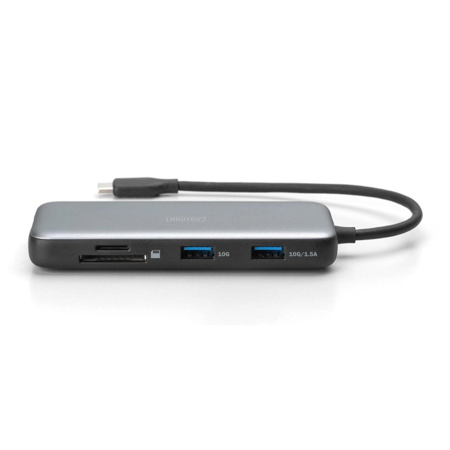 Док-станція USB-C, 7 портів, 1xHDMI, 3xUSB 3.2 Gen 2, 1xRJ45, 1xSD, 1xMicroSD, 1xPD DA-70914 DIGITUS by ASSMANN