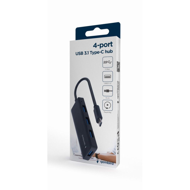 Хаб Type-C UHB-U3P4-02 на 4 порти USB 3.1