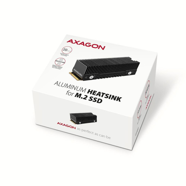 Радіатор з пасивним охолодженням для SSD-накопичувачів AXAGON CLR-M2XT heatsink for M.2 SSD
