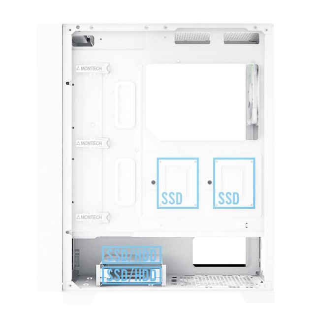 Корпус ATX W/O PSU AIR 1000 LITE (W) MONTECH