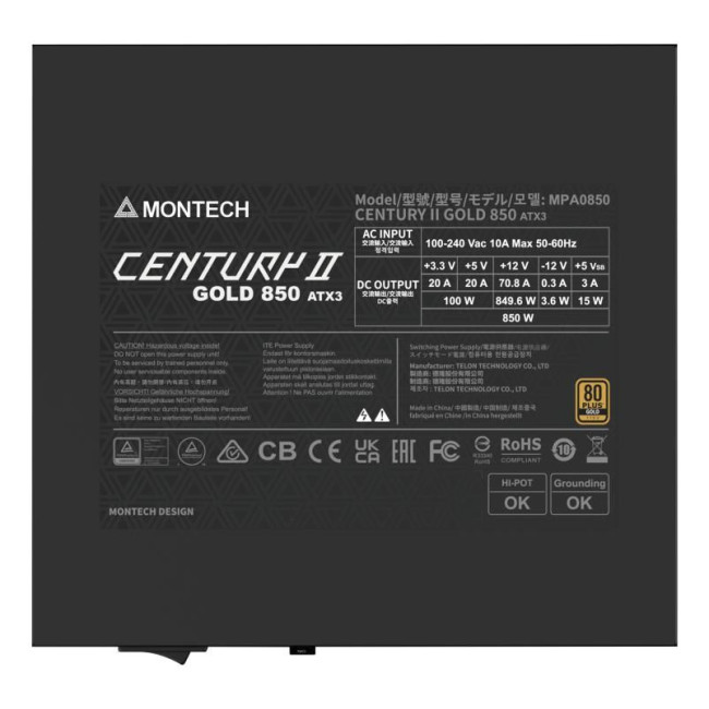 Блок живлення ATX 850W CENTURY II 850 MONTECH
