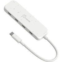 Хаб USB 3.2, 10Gbps, USB-С на 4 USB-С, білий
