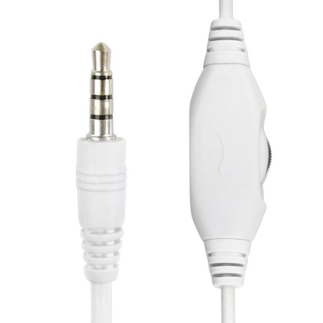Навушники стерео накладні, з мікрофоном, 3.5 Jack 1x4-pin, білий з червоним