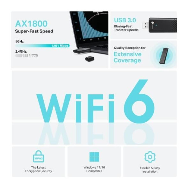 Бездротовий USB адаптер, Archer TX20U TP-LINK