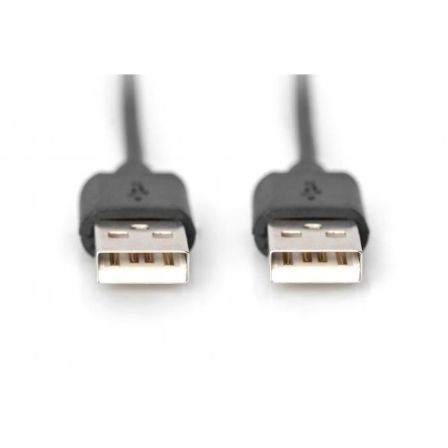 Кабель USB, тип A (M/M), 1,8 м, чорний AK-300100-018-S DIGITUS by ASSMANN