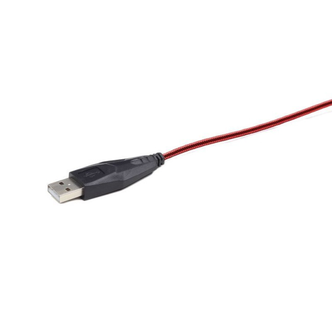 Оптична ігрова миша, USB інтерфейс, 2400 dpi, червоний