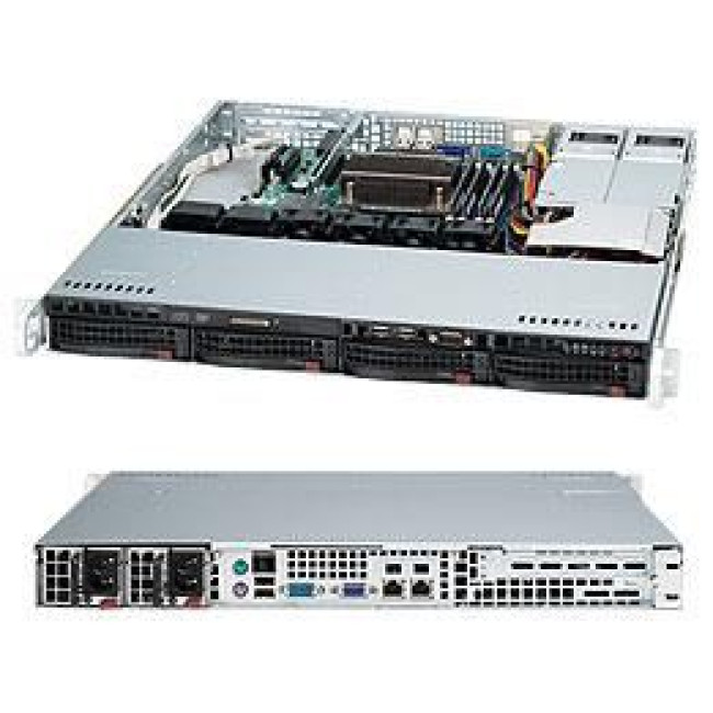 Серверний корпус 1U 400W CSE-813MFTQC-R407CB SUPERMICRO