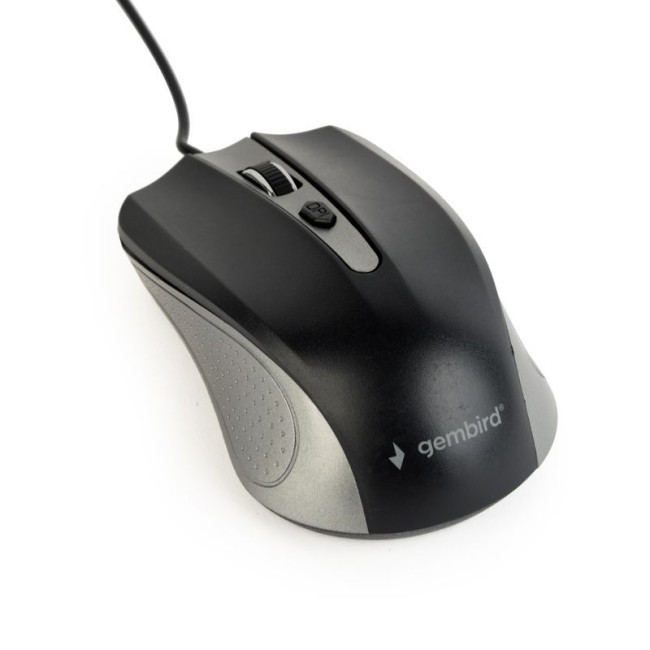 Оптична миша, USB інтерфейс, 1200 dpi, сіро-чорний