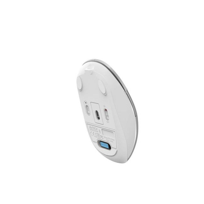 Миша бездротова безшумна Fstyler, Bluetooth / 2.4 ГГц, вбудований акумулятор, 2000DPI, сірий+білий