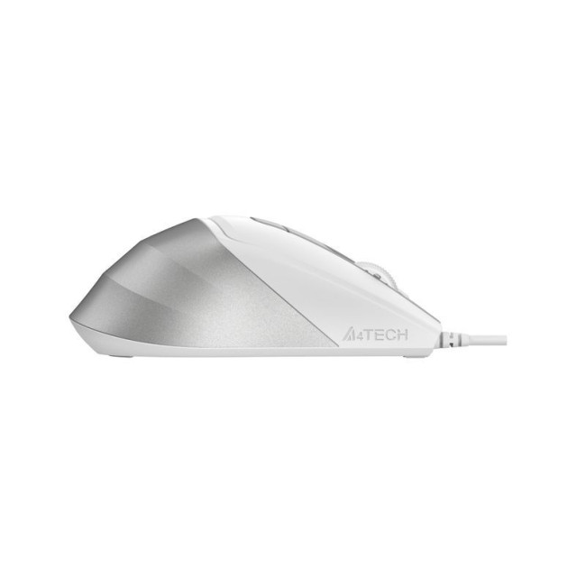 Миша дротова безшумна Fstyler, USB, 2400 dpi, білий+сірий