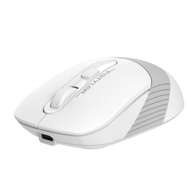 Миша бездротова Fstyler, Bluetooth / 2.4 ГГц, вбудований акумулятор, 2000 DPI, USB, білий