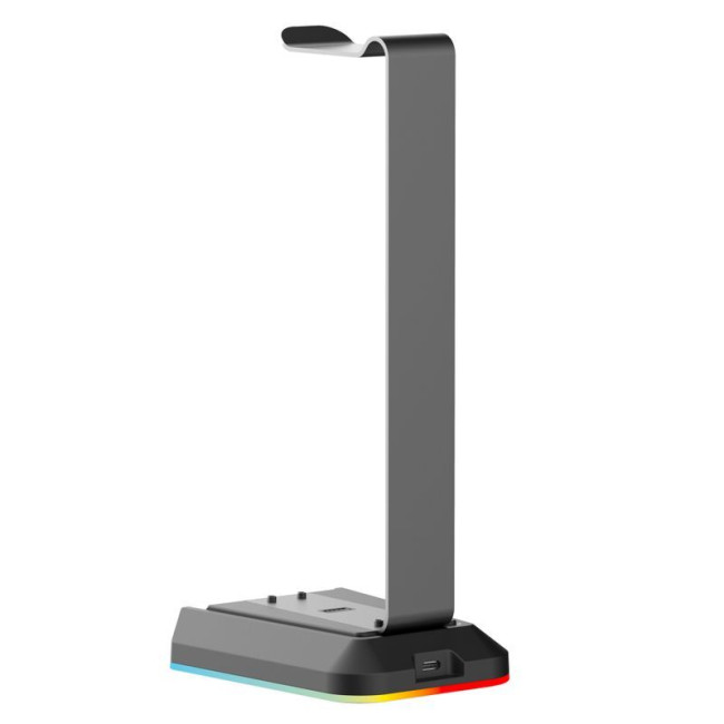 Підставка для навушників з RGB підсвіткою, 3хUSB, AUX 4-Pin 3.5мм