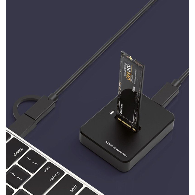Док-станція для жорстких дисків USB Type-C M.2 SATA & NVME SSD