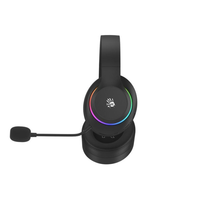 Ігрові бездротові навушники з мікрофоном, RGB підсвічування, Bluetooth + 2.4GHz + 3.5 jack