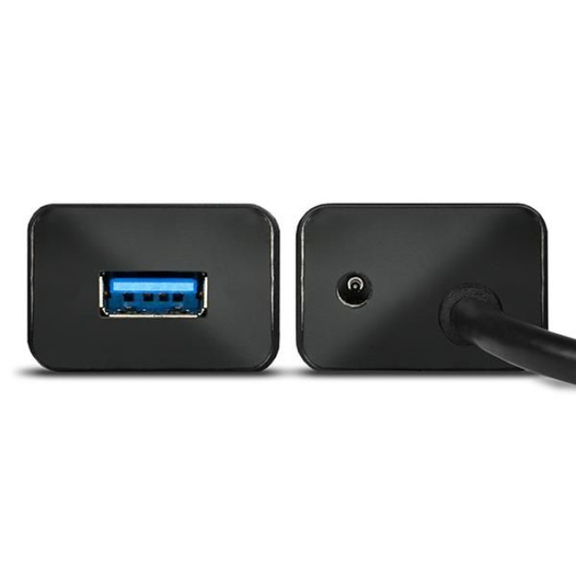 Хаб AXAGON HUE-SA7BP USB3.0 CHARGING hub, USB-A кабель 40см, Чорний