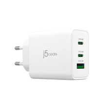 Мережевий зарядний пристрій, GaN, 1 USB-A / 2 USB-C, 65Вт, QC3.0/PD/PPS