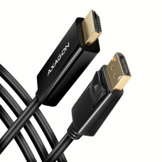 Кабель AXAGON RVD-HI14C2 HDMI-DisplayPort, 1.8m, 4K/30Hz, чорний