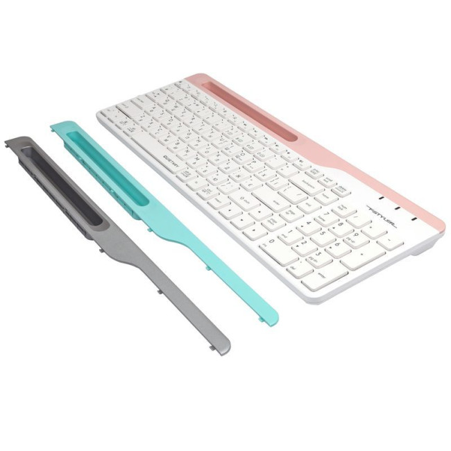 Клавіатура бездротова Fstyler, Bluetooth / 2.4 ГГц, білий