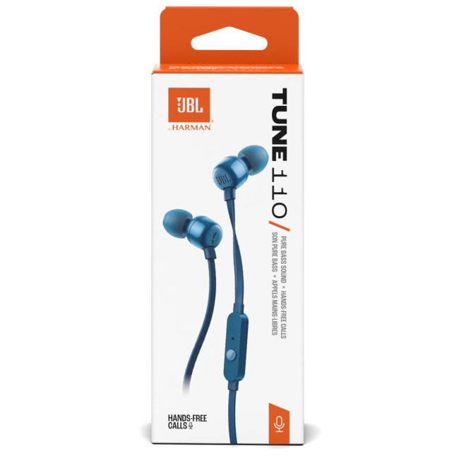 Гарнітура JBL TUNE 110 ECO Blue (JBLT110BLUE)