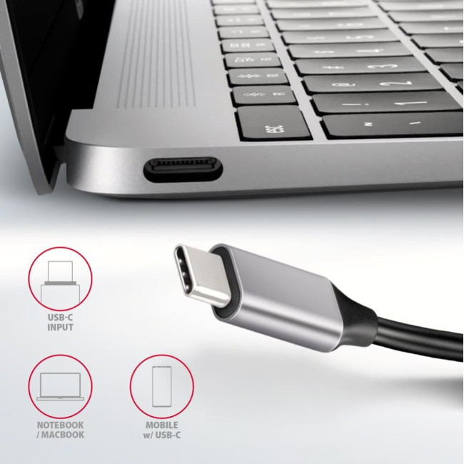 Концентратор USB-C 6IN1 0.2M HMC-6H4A AXAGON