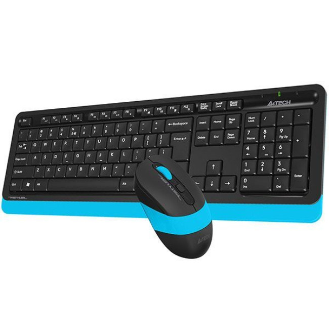 Комплект бездротовий Fstyler клавіатура+миша, чорно-синій, USB