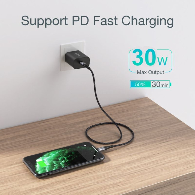 Кабель MFI, USB 2.0 Power Delivery (PD), C-тато/Lightning, 1,2 м
