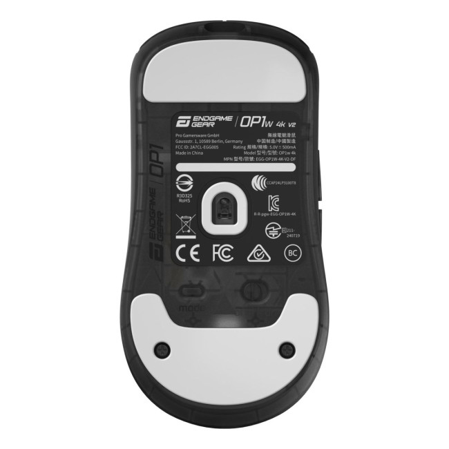 Миша ігрова бездротова Endgame Gear OP1w 4k v2, чорний (прозорий)