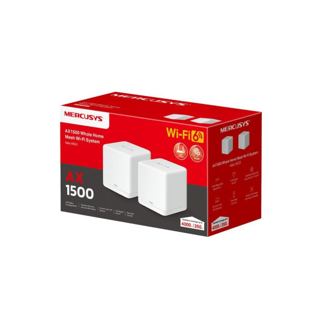 Домашня Mesh Wi-Fi система (2 шт у комплекті), Halo H60X(2-pack) MERCUSYS