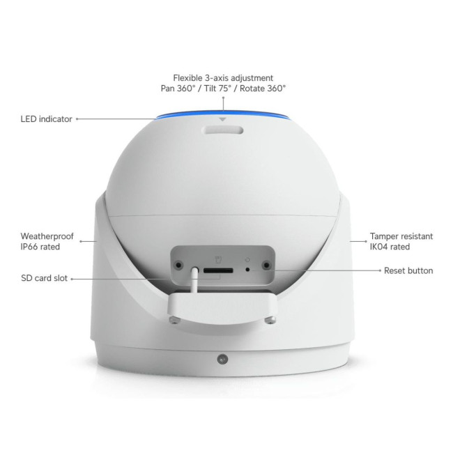Мережева відеокамера UVC-G6-PRO-TURRET-W UBIQUITI