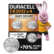 Спеціальна літієва батарейка типу «таблетка» Duracell 2032 3V, (DL2032/CR2032), 4 шт.