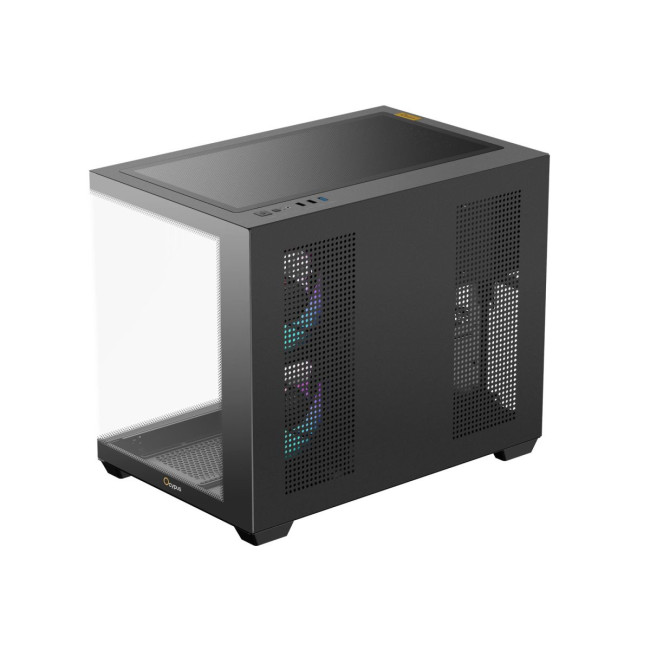 Корпус для комп'ютера MATX W/O PSU GAMMA C54 ARGB чорний (GAMMA-C54-BKD300XX-GL) OCYPUS