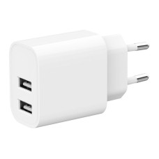 Мережевий ЗП, 2 USB-A 5V/2.4A (12W), білий