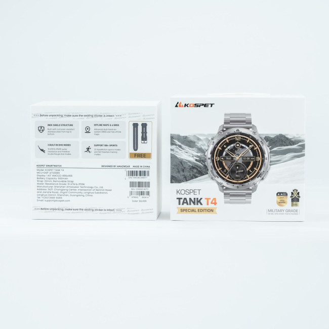 Розумний годинник TANK T4 SE SILVER KOSPET