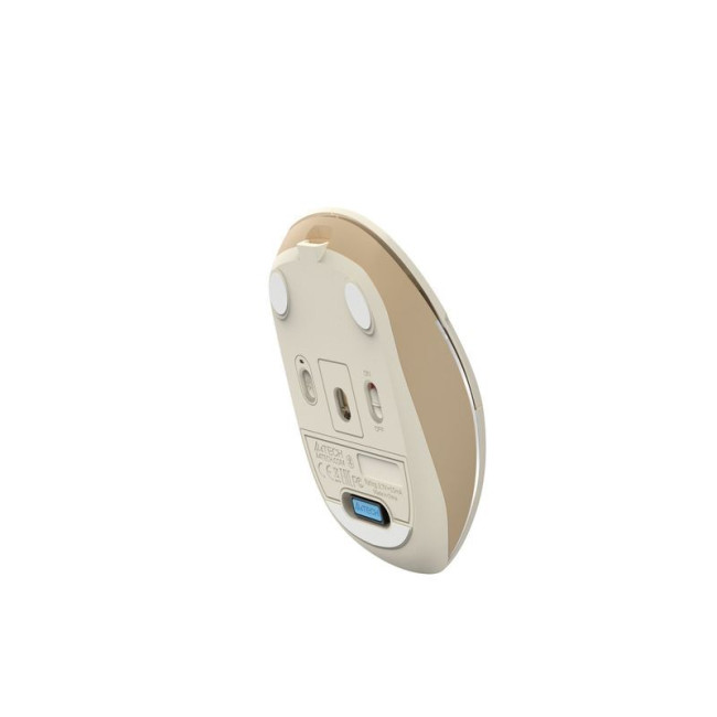 Миша бездротова безшумна Fstyler, Bluetooth / 2.4 ГГц, вбудований акумулятор, 2000DPI, бежевий
