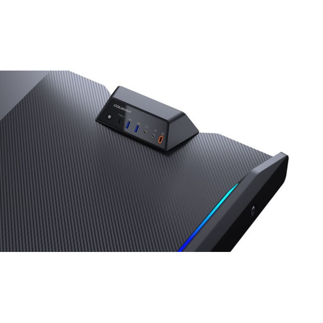 Стіл для геймера, ергономічний дизайн, USB 3.0/Audio хаб, RGB підсвічування, Type-C, регулювання висоти