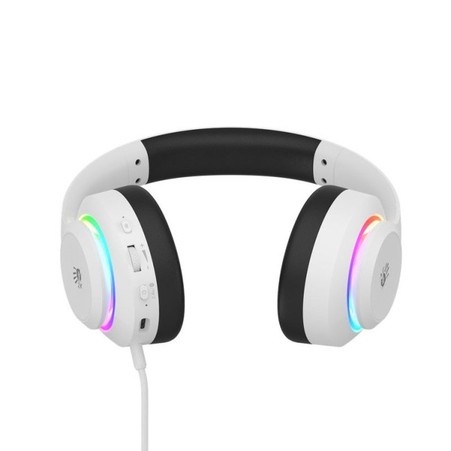 Ігрові бездротові навушники з мікрофоном, RGB підсвічування, Bluetooth + 2.4GHz + 3.5 jack