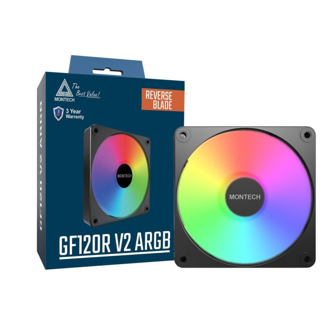 Корпусний вентилятор 120MM GF120R V2 ARGB PWM (B) MONTECH