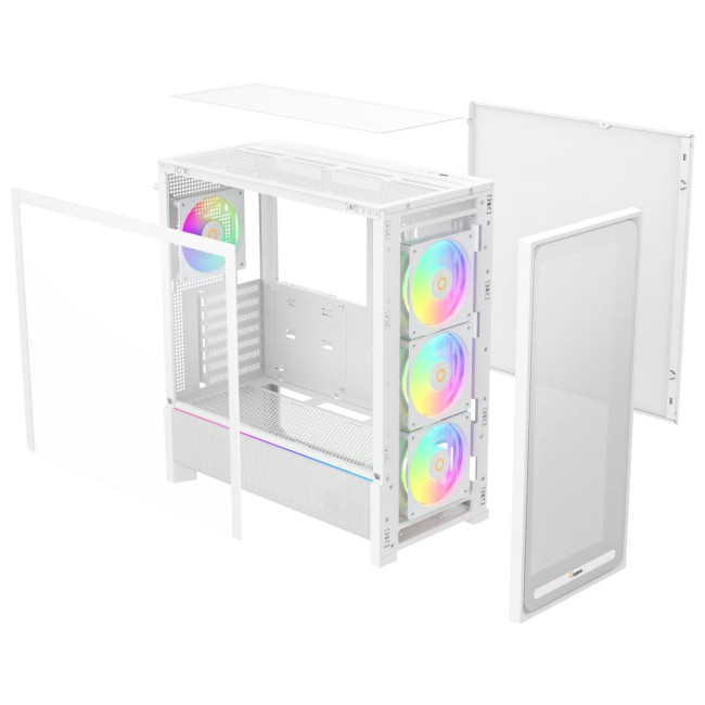 Корпус для комп'ютера ATX W/O PSU DELTA C70 WH ARGB (DELTA-C70-WHG400XX-GL) OCYPUS