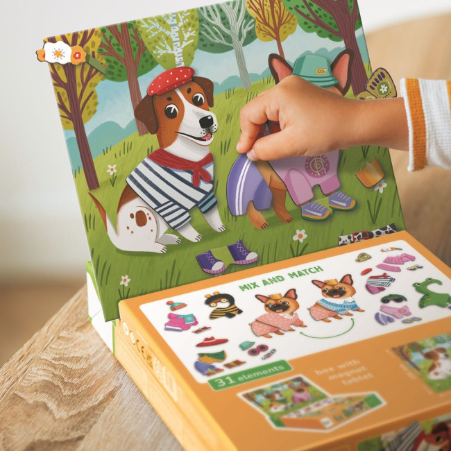 Магнітна гра Dodo Одягалка Кумедні пси, 30 елементів (200278)