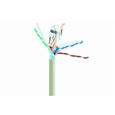 CAT6, одножильна, мідь (AWG24), екранована фольгою, 305 м