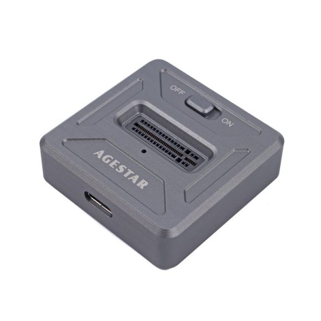 Док-станція, USB 3.1 Type C, M.2 NVME, 1 слот, сірий