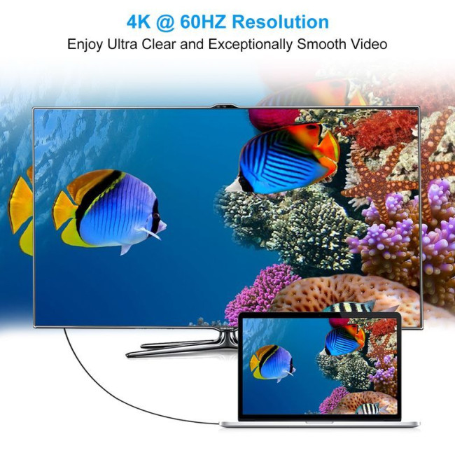 Кабель USB-C на DisplayPort, 8K 60 Гц, 1,8 м