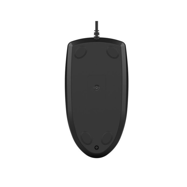 Миша дротова безшумна USB, синє підсвічування, 1200 dpi, чорний