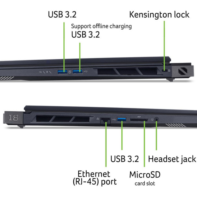 Ноутбук Acer Predator Helios 18 PH18-73-978N (NH.QVYEU.007) Abyssal Black