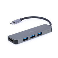 Адаптер USB-C 2-в-1 (хаб/HDMI), сірий