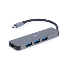 Адаптер USB-C 2-в-1 (хаб/HDMI), сірий