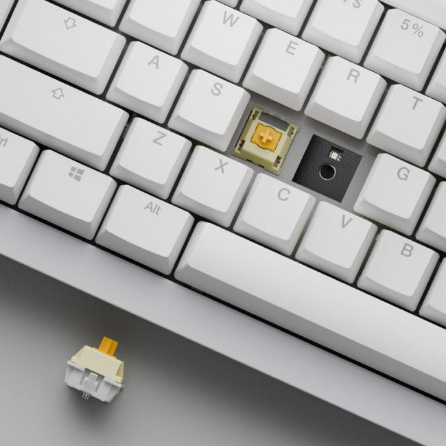 Клавіатура бездротова Ducky One X Mini(60%) магнітні перемикачі, білий