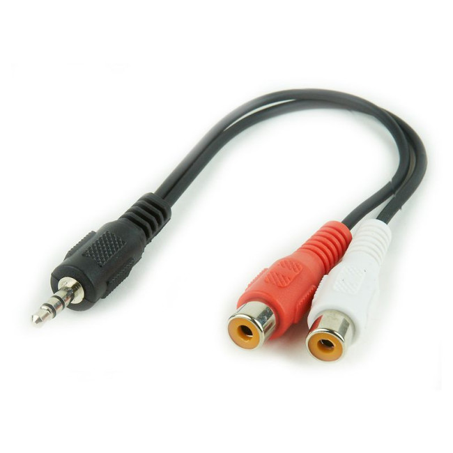 Кабель стерео аудіо, 3.5 мм/2 x RCA-тюльпан, 0.2 м